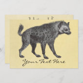 Spotted Hyena Uitnodiging (Voorkant / Achterkant)