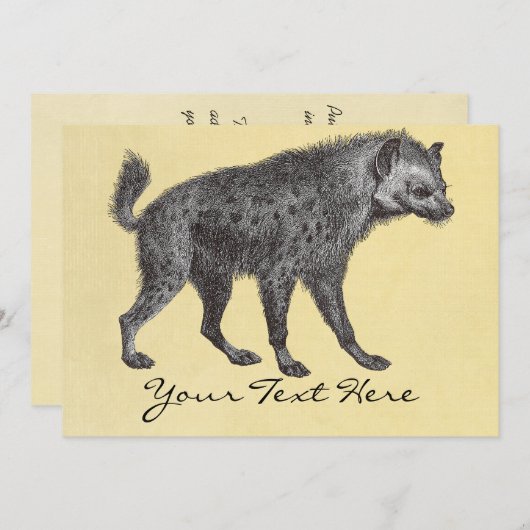 Spotted Hyena Uitnodiging (Voorkant / Achterkant)