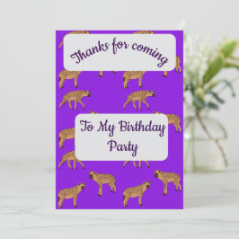 Spotted Hyenas Thank you Card Kaart