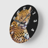 Spotted Jaguar Big Cat-lover #Gift Ronde Klok (Hoek)