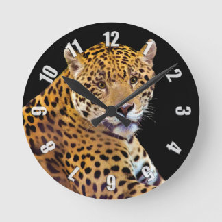 Spotted Jaguar Big Cat-lover #Gift Ronde Klok