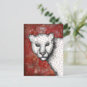 Spotted Leopard zegt: Hey Briefkaart (Staand voorkant)