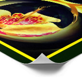 Spotted Lily Floral Abstracte Art Poster (Hoek)