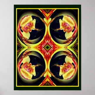 Spotted Lily Floral Abstracte Art Poster