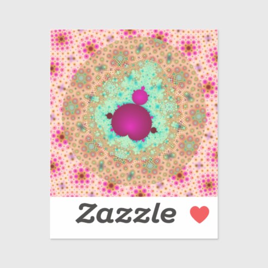 Spotted Mandelbrot Set Fractal Design Sticker (Vel)