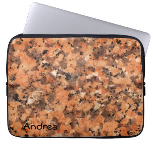 Spotted Rock Texture Lively Pattern Oranje Black Laptop Sleeve