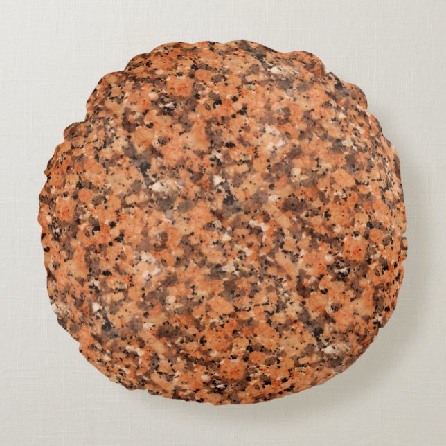 Spotted Rock Texture Lively Pattern Oranje Black Rond Kussen (Voorkant)