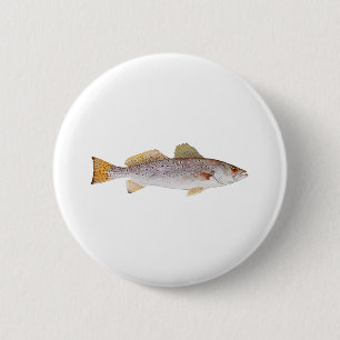 Spotted Seatrout Ronde Button 5,7 Cm