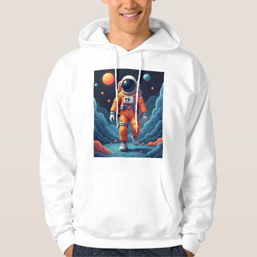 Spotted Spaceman Mannen Hoodie (Voorkant)