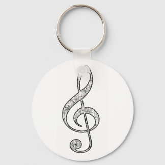 Spotted Treble Clef Sleutelhanger