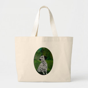 Spotty Dog Art Dalmatian Grote Tote Bag