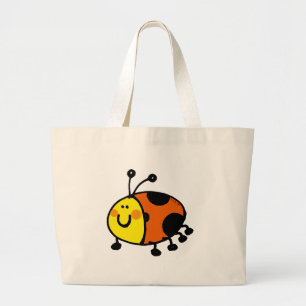Spotty ladybug grote tote bag