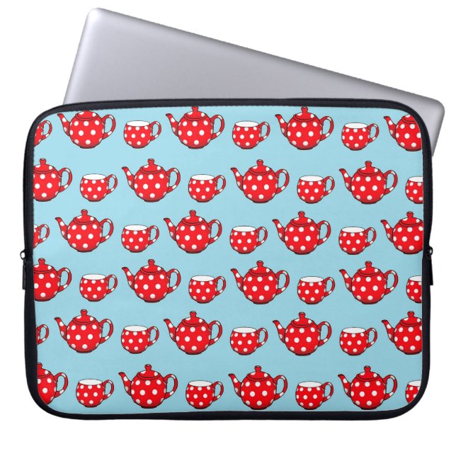 Spotty Teapot Laptop Sleeve (Voorkant)
