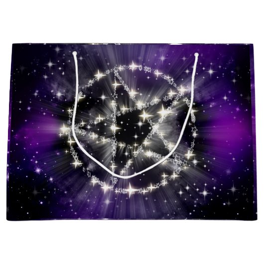 Spotzak voor sterren en pentagram groot cadeauzakje (Voorkant)