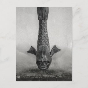 Spout visregen in Savannah, Ga. Briefkaart