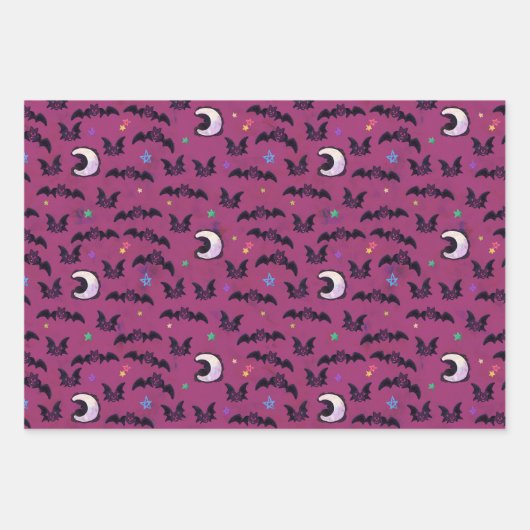 SPPOKY HALLOWEEN NIGHTS PATTERN INPAKPAPIER VEL (Voorkant)