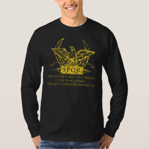 Spqr Adelaar Oud-Romeins Latijns Citaat Militaire T-shirt