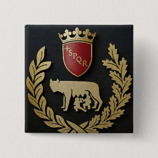 +SPQR Boto Pro Rome Vierkante Button 5,1 Cm