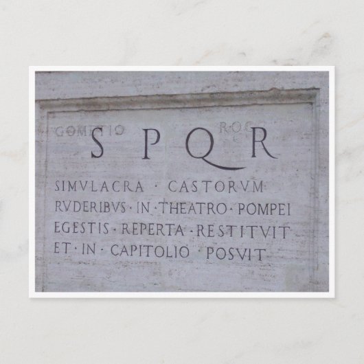 SPQR BRIEFKAART (Voorkant)