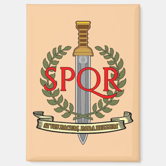  SPQR Gladius - Senatus Populusque Romanus  Magneet (Voorkant)