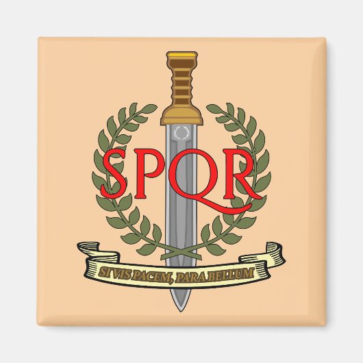  SPQR Gladius - Senatus Populusque Romanus  Magneet (Voorkant)