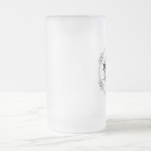 SPQR Het Romeinse Rijk Emblem Frosted Glass Mok. Matglas Bierpul (Center)