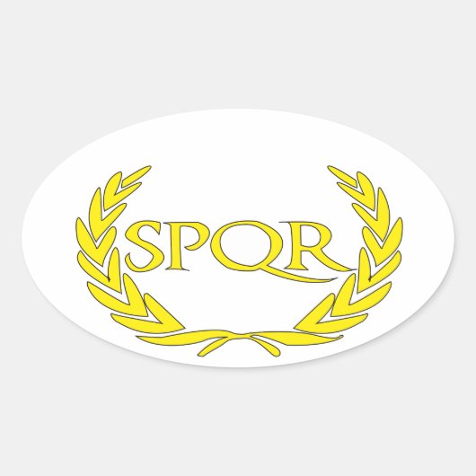 SPQR Roma Ovale Sticker (Voorkant)