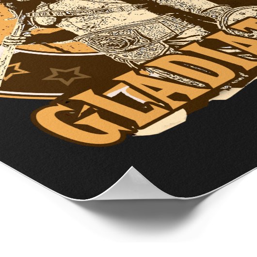 SPQR Roman Gladiator T-Shirt Poster (Hoek)