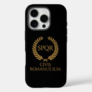 SPQR Romeins embleem – Civis Romanus Sum Lauwerkra iPhone 16 Pro Hoesje