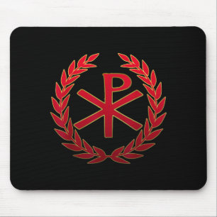 SPQR Romeinse Rijk Rode Chi Rho Symbool Muismat
