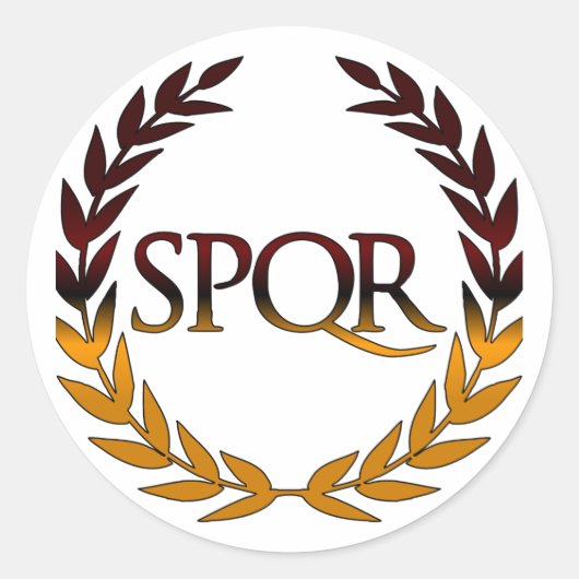 SPQR RONDE STICKER (Voorkant)