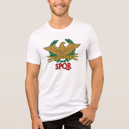 SPQR Senatus Populusque Romanus Tri-Blend Shirt (Voorkant)