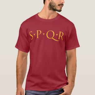 SPQR-Shirt voor en achter Logo T-shirt