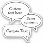 Spraak Bubble Stickers (Voorkant)