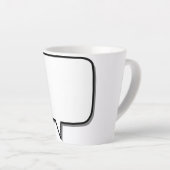 spraak-doos-rechthoek-vorm-bericht latte mok (Rechterhoek)