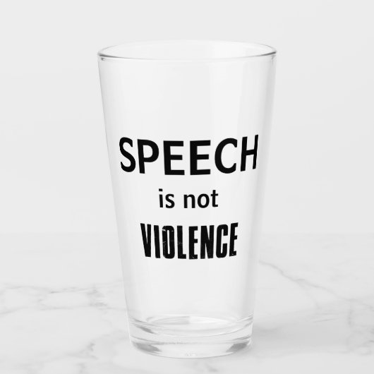Spraak is geen geweld glas (Voorkant)
