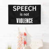 Spraak is geen geweld spandoek (Insitu)