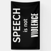Spraak is geen geweld spandoek (Verticaal)
