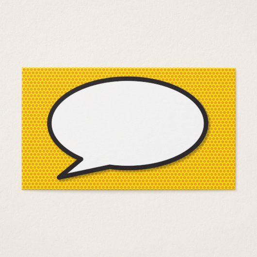 Spraakballon Pret Retro Stripboek Visitekaartjes (Voorkant)