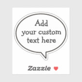 Spraakbel Sticker (Vel)