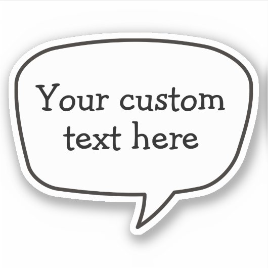 Spraakbel Sticker (Voorkant)