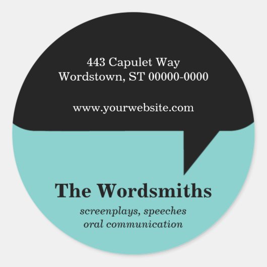 Spraakbel Sticker (Voorkant)