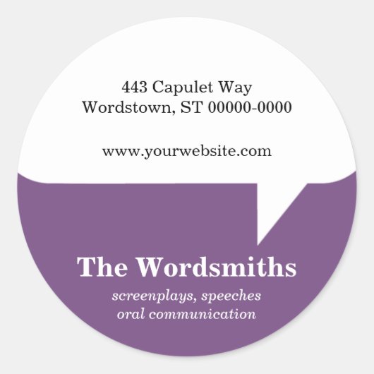 Spraakbel Sticker (Voorkant)