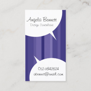 Spraakbellen Violet Visitekaartje