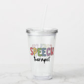 Spraakpatholoog Spraaktherapie Acryl Drinkbeker (Achterkant)