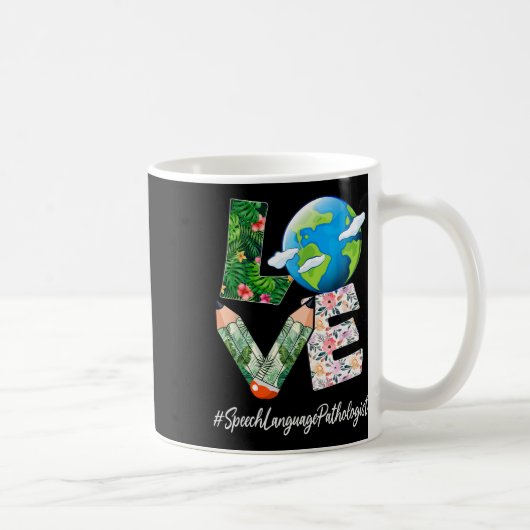 Spraaktaal patholoog Love Earth Day Save the Earth Koffiemok (Rechts)