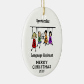 Spraaktaalassistent kerst keramisch ornament (Rechts)