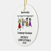 Spraaktaalassistent kerst keramisch ornament (Links)