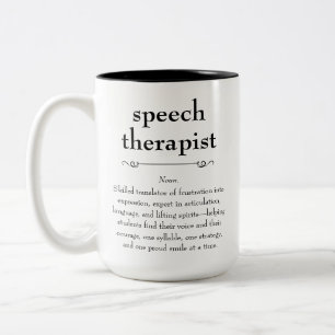 Spraaktherapeut Definitie Bedankt Gift Tweekleurige Koffiemok