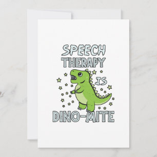 Spraaktherapie is dino-maatige Therapistische pun Feestdagenkaart